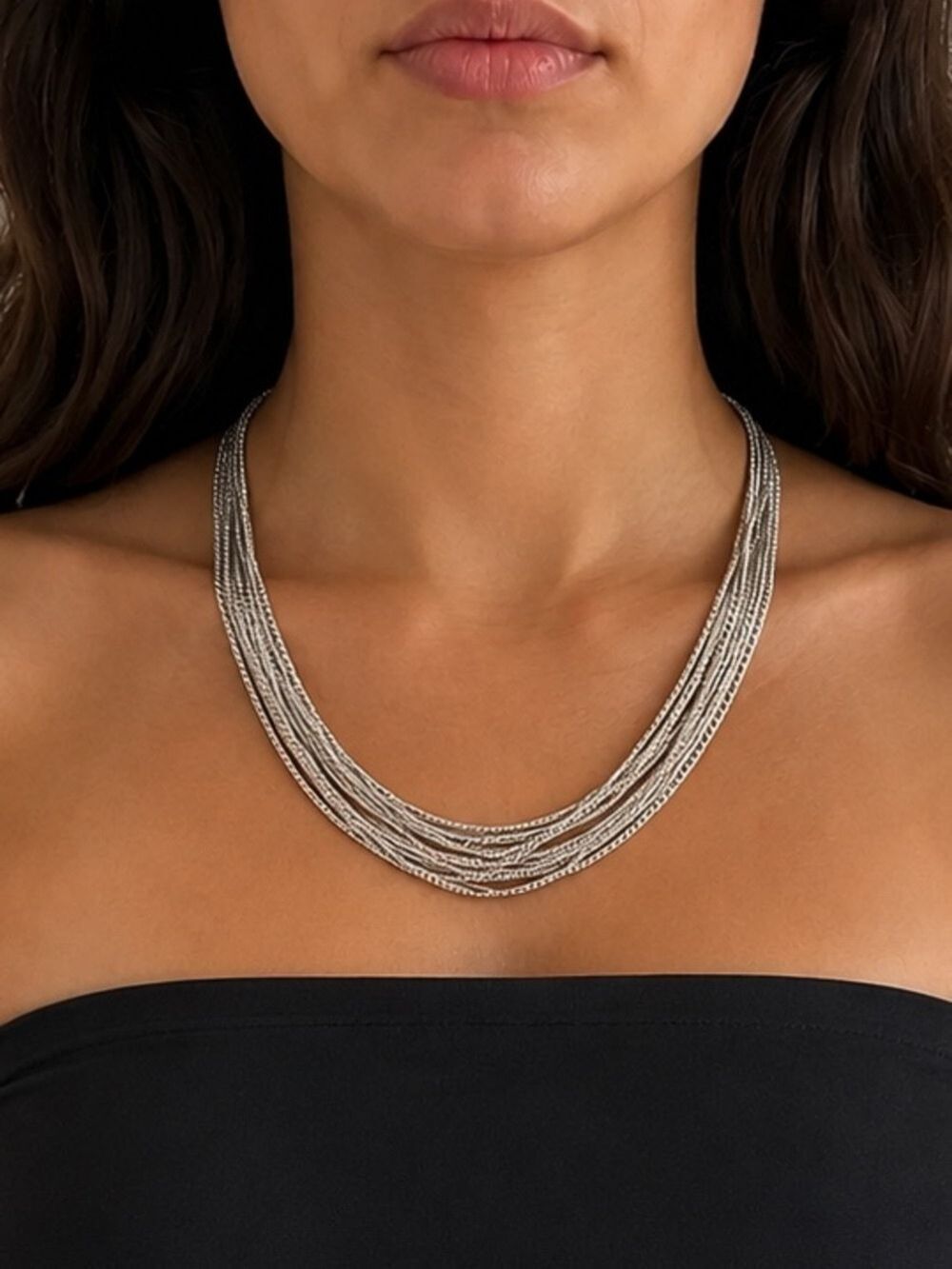 😍CLEARANCE - JOE FRESH NWT Multi Strand Silver Chain Necklace